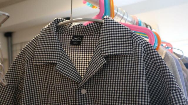 【ワークマン シアサッカーストレッチ 半袖シャツ】取り出した時点でだいぶ乾いていた