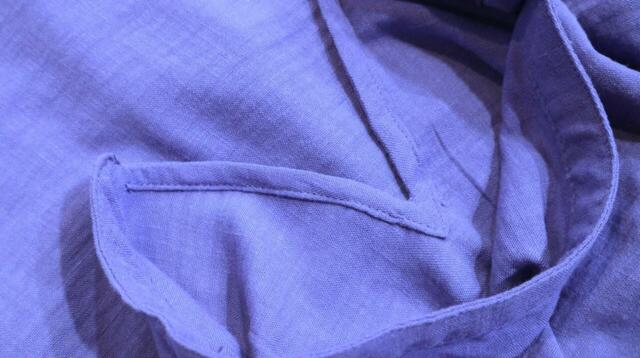 【ワークマン リネンライクベルスリーブブラウス】幅広い年代に合う、ほどよいVネックです♪