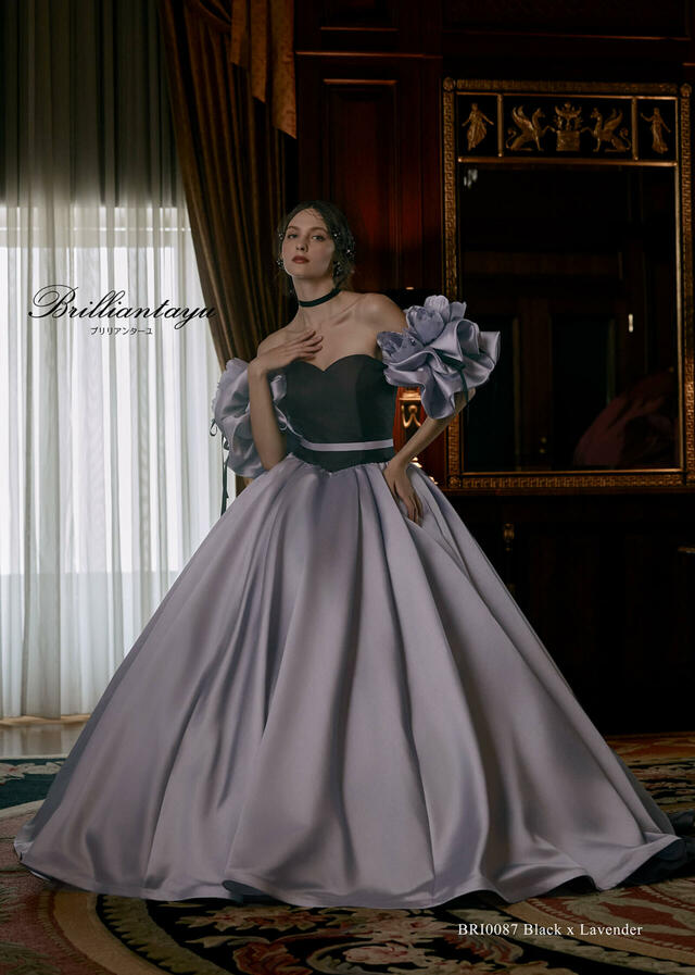クラウディア｜「Brilliantayu （ブリリアンターユ）」新作ウェディングドレス｜BRI-0087_Black x Lavender