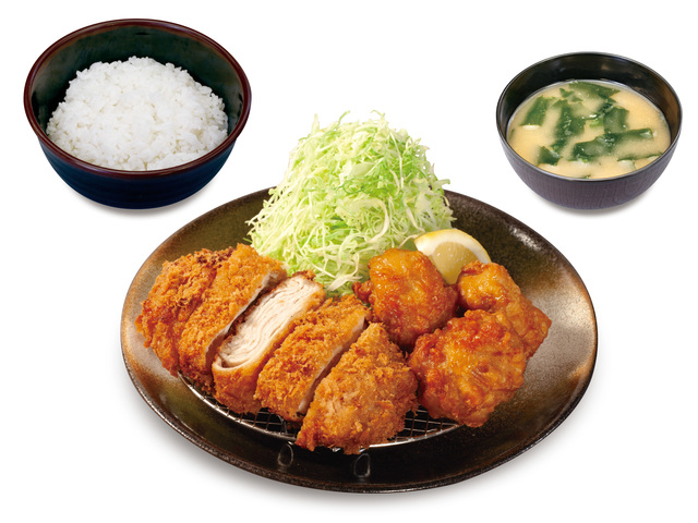 ロースミルフィーユかつ＆唐揚げ定食