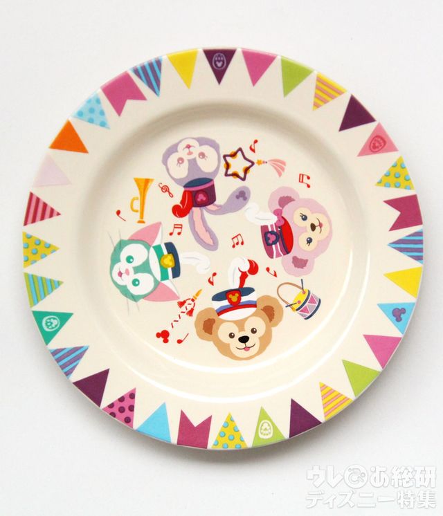 ダッフィー&フレンズのハッピーマーチングファンのスーベニアプレート