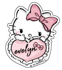 【SHIBUYA109×HELLO KITTY SPECIAL COLLABORATION】evelyn（3階） ステッカー  ¥500