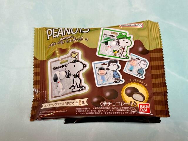 「PEANUTS -SNOOPY- パッケージチャーム＆チョコボーロ」396円（税込）
