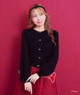 リボンボタンUVカーディガン ¥11,500|Areeam ディズニーコレクション「ミニーマウス」