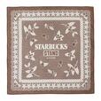 「STARBUCKS STAND by BEAMS コーヒーチェリー バンダナ(ブラウン)」<価格:2,970円(税込)>【毎日のコーヒーシーンを彩るアイテムが勢ぞろい!「STARBUCKS STAND by BEAMS」の定番コレクション『CORE Collection』に第2弾が登場!】