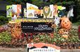 【のげやまハロウィン】動物園入口花壇のハロウィン装飾（野毛山動物園提供）