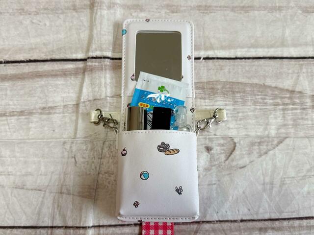 染み抜きシートと口紅2本と目薬を収納