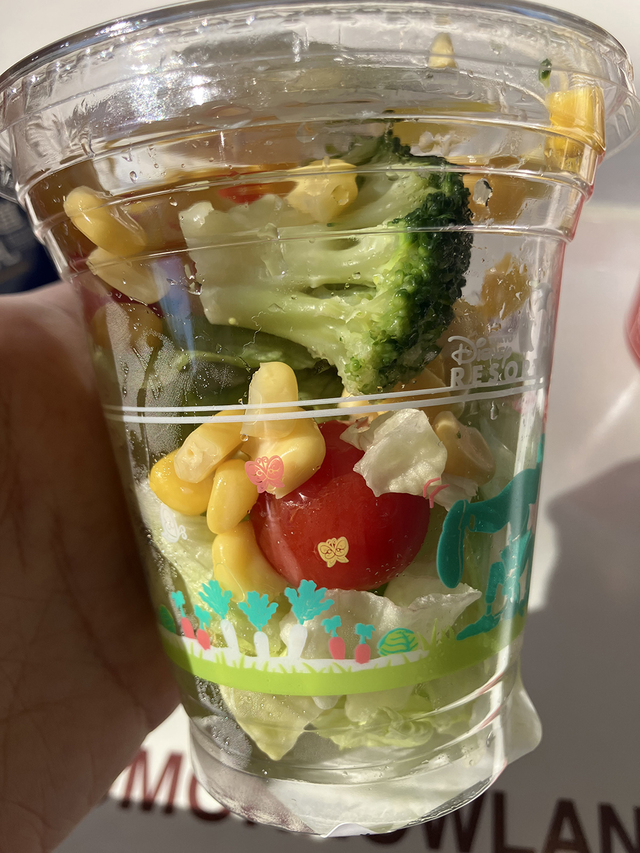 横から見ると、コンパクトなカップの中に野菜が詰まっているのがわかります