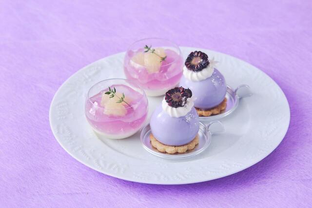 「スタンド二段目（2名分）」＜期間：2024年10月1日～11月18日＞【マロンや紫芋の“パープルスイーツ”でプリンセス気分♪「プリンセスアフタヌーンティー」開催】