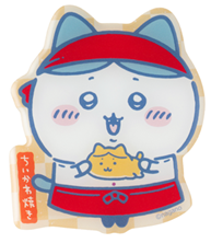 「ちいかわ焼き 店員さんなおみやげマグネット(ハチワレ)」<価格:770円(税込)>【「モモンガ」も「くりまんじゅう」も「ラッコ」も♪ふわふわ生地の可愛い「ちいかわ焼き」に新しいキャラクターが仲間入り!】
