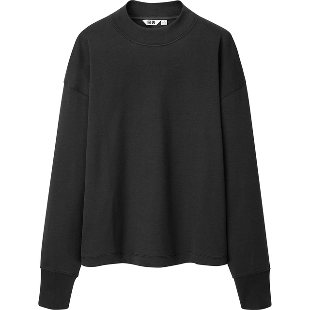 モックネックT（長袖）ダークグレー