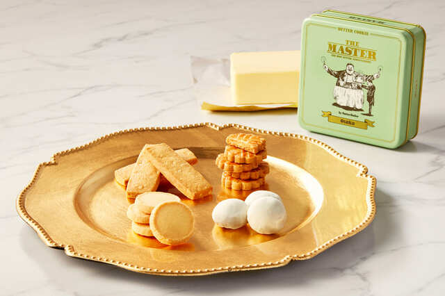 【ザ・マスターbyバターバトラー】異なる形状と食感でバターの風味を楽しめる4種類のクッキーが入った「ザ・マスター クッキーボックス」