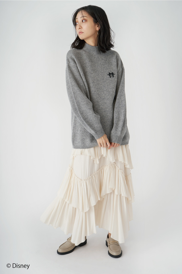 SNIDEL/Mickey&Minnie/ バリエーションオーバーニット ￥17,200