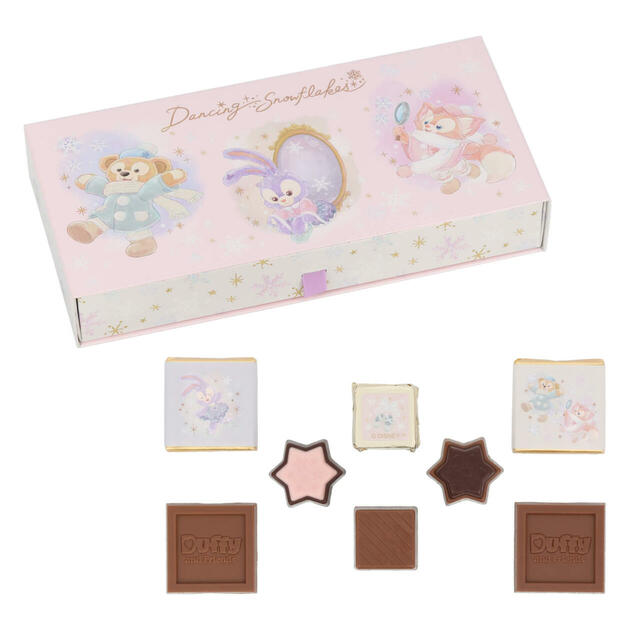 アソーテッド・チョコレート 1,200円｜東京ディズニーシー「ダッフィー＆フレンズのダンシング・スノーフレークス」スペシャルグッズ｜販売店舗：東京ディズニーシー「マクダックス・デパートメントストア」｜発売日：2024年11月2日（土）