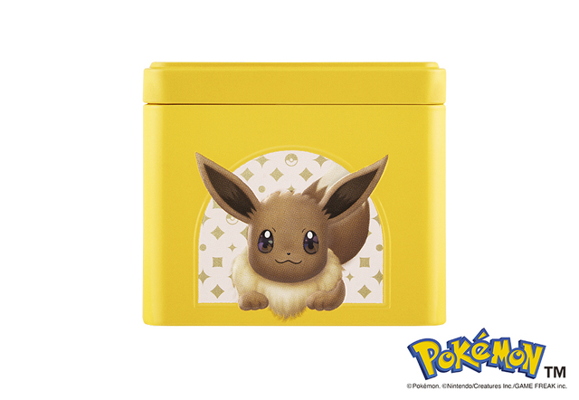 缶の横面デザイン【ポケモン東京ばな奈 はみ出しチョコのクッキーサンド スペシャル缶(ピカチュウ＆イーブイ)】