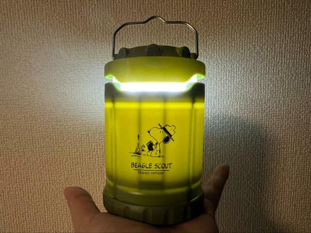 【リンネル2022年5月号 SNOOPY LEDランタン】明るさを調節できるのも嬉しい