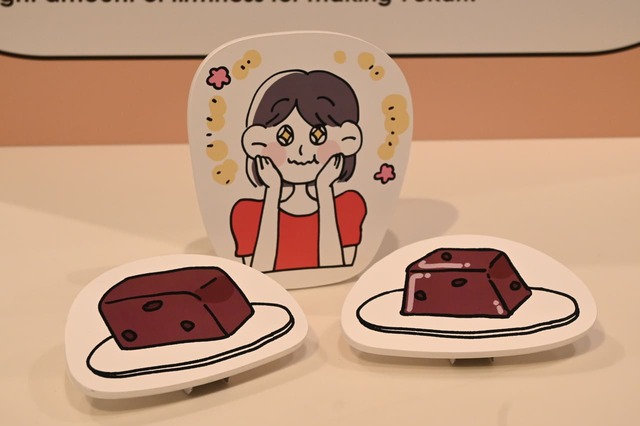 とらや企画展の展示パネル、イラストがかわいい！