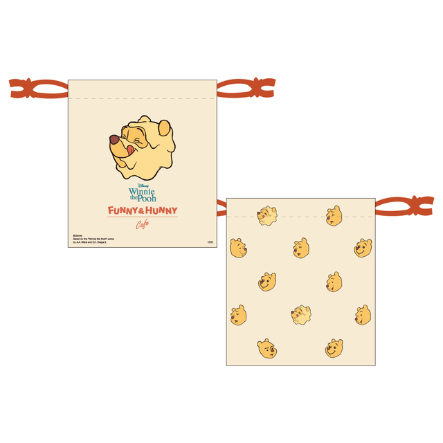 巾着 1,320円|「くまのプーさん」FUNNY & HUNNY OH MY CAFE