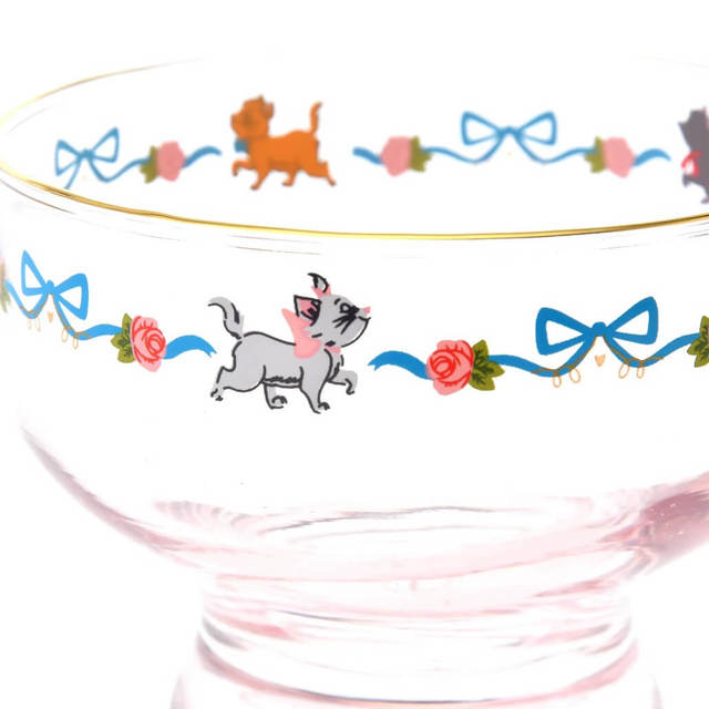 マリー、ベルリオーズ、トゥルーズ おしゃれキャット デザートグラス The Aristocats by Ann Shen 1,980円
