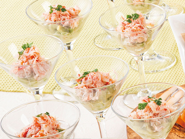 ズワイ蟹とアボカドのカクテル