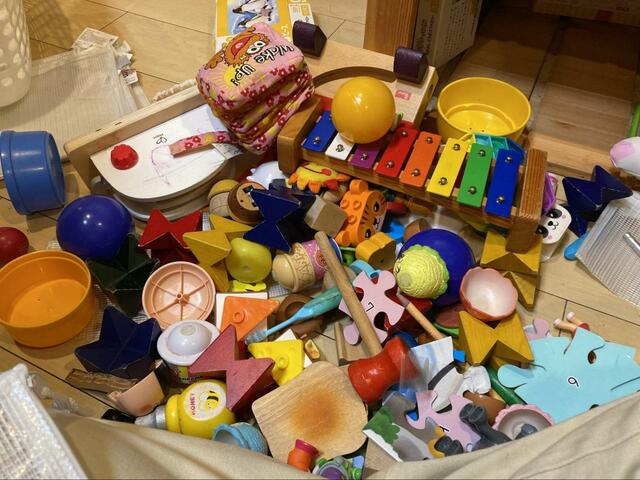 【整理前】とにかくおもちゃがごちゃごちゃでした…