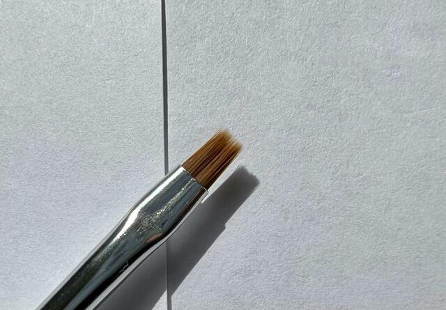 【セリア ジェルネイルブラシ スクエア】平筆で使いやすい