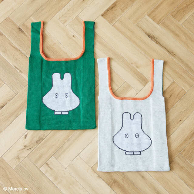 【Green Parks miffyコレクション】miffy/ジャガードニットバッグ ￥4,490