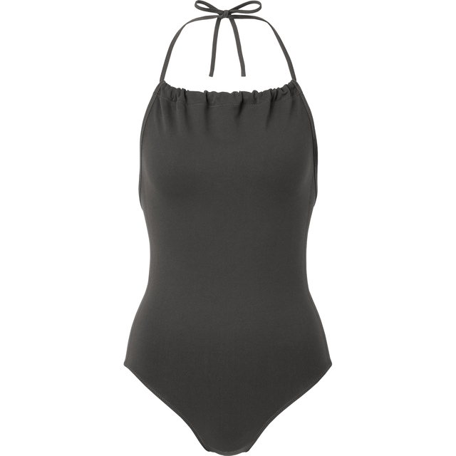 シームレススイムギャザーワンピース　ダークグレー