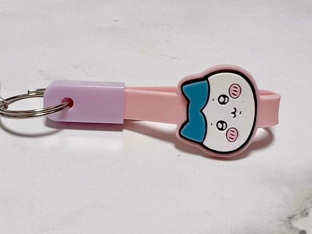 自転車キーホルダーは全5種類展開。他にはちいかわ、うさぎ、モモンガ、くりまんじゅうがいます♪