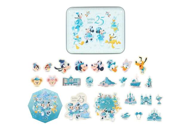 シールセット 1,600円｜「東京ディズニーシー25周年“スパークリング・ジュビリー”」スペシャルグッズ｜販売店舗：東京ディズニーシー「エンポーリオ」｜発売日：2026年4月8日（水）