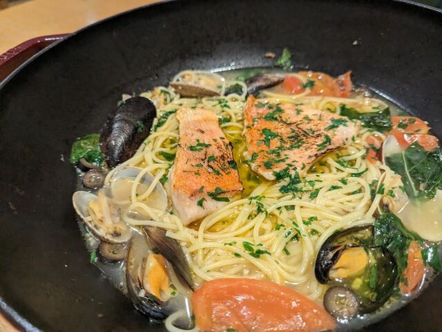 【GLAMPROOK FUTTSU BRISTOL HILL】夕食のパスタ