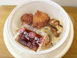 【日高屋 唐揚げ弁当】餃子と唐揚げがセットになったテイクアウト用のメニュー