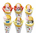 「ハローキティ50thクレープ（全10種）※イメージ」＜全10種　700円（税込み）＞【「ハローキティ50周年　The Future in Our Eyes」シリーズ】