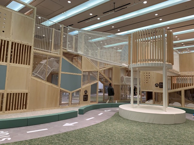 キッズアスレチックが大きくて遊び甲斐がある！