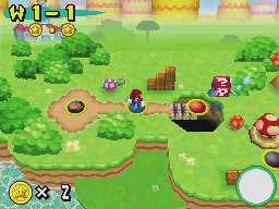 New スーパーマリオブラザーズ／ワールドマップで遊びたいコースを選択。一度クリアしたコースも選べる。