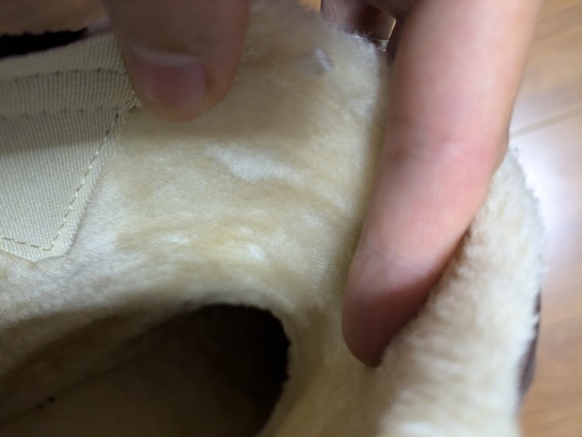 【ワークマン　レディース防寒EVAレインブーツ】内側はフェイクファーのような起毛素材。防寒力もしっかりあります◎