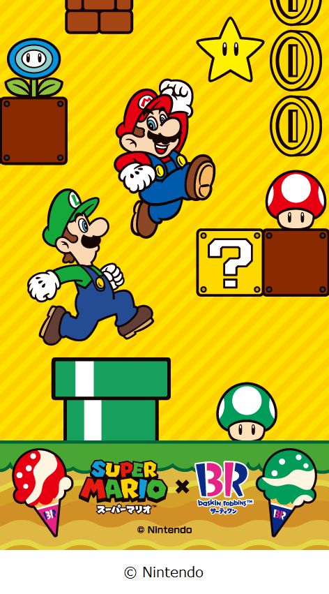 「オリジナルステッカー」【サーティワン×スーパーマリオコラボ】