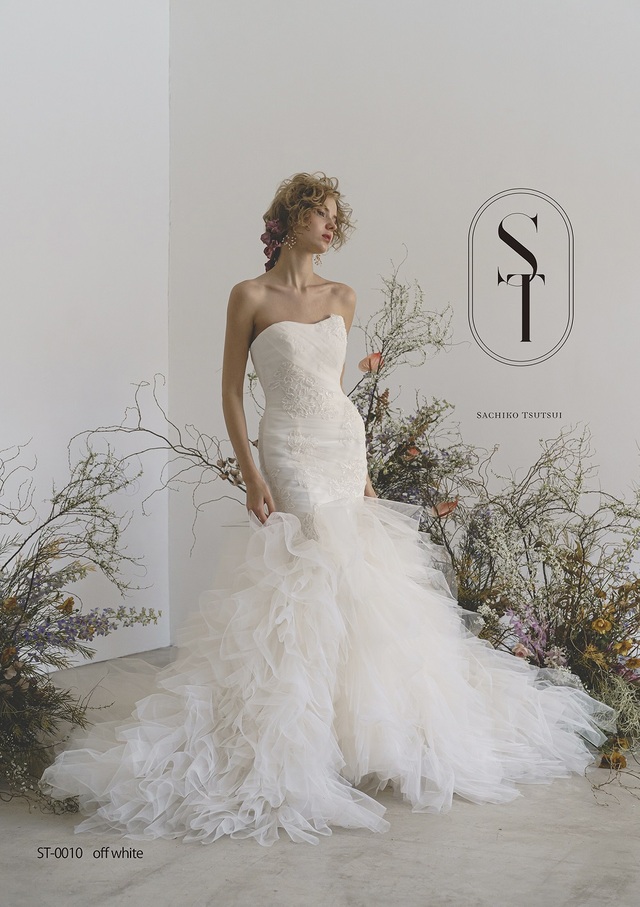 「ST」新作ウェディングドレス　ST-00010_Offwhite