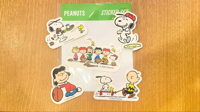 【Joyfull×PEANUTSコラボキャンペーン】ステッカーセット全体図（グリーン）