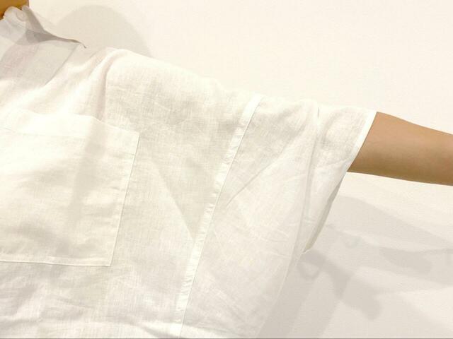 【coca サマーシャツ】袖もゆとりたっぷりで、気になる二の腕はしっかりカバーできます