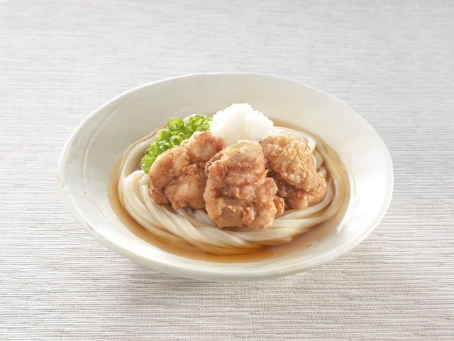 「鶏天おろしうどん」（ぶっかけうどんつゆ使用）