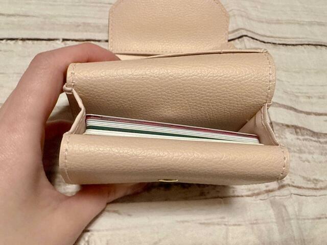 小銭入れの裏側のポケットには分厚いカードが10枚入ります！