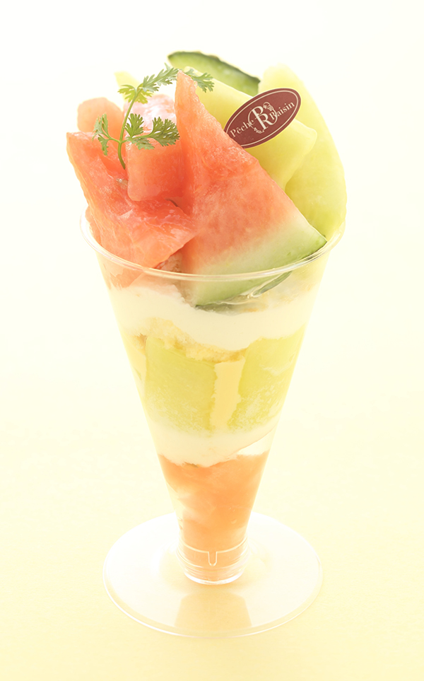 スイカとメロンのパフェ