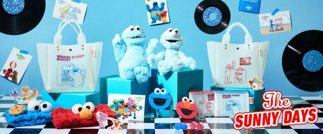 「セサミストリートマーケット「THE SUNNY DAYS」」＜期間：2024年7月4日～＞【えっ？エルモが全身ミントブルー？「セサミストリートマーケット」にポップでキュートな夏限定の爽やかグッズが勢揃い！】