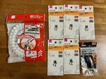 【DAISO 簡単コードチューブスライドタイプ1.5m、耐候結束バンド、ネオジム磁石フック】コードをまとめるアイテム