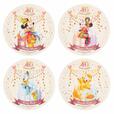プレートセット 3,200円｜サイズ：（1枚あたり）直径約15cm、4枚セット｜東京ディズニーリゾート40周年“ドリームゴーラウンド”スペシャルグッズ｜発売日：2023年4月10日（月）｜販売店舗：東京ディズニーランド「グランドエンポーリアム」、東京ディズニーシー「エンポーリオ」