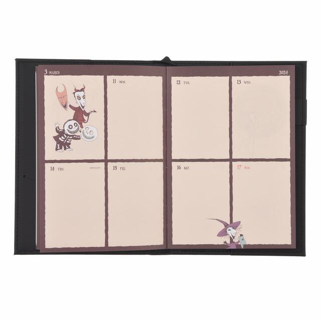 ティム・バートン ナイトメアー・ビフォア・クリスマス 手帳・スケジュール帳 B6 型押し Calendar＆Organizer 2024 2,750円