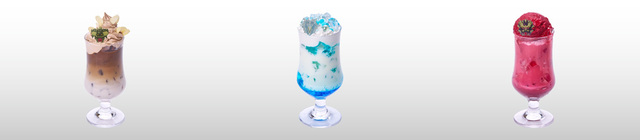 「ネルギガンテのチョコレートラテ、イヴェルカーナの凍てつくブルーヨーグルト、マガイマガドの鬼火グレープソーダ」【モンスターハンター20周年コラボの後半メニューが公開】