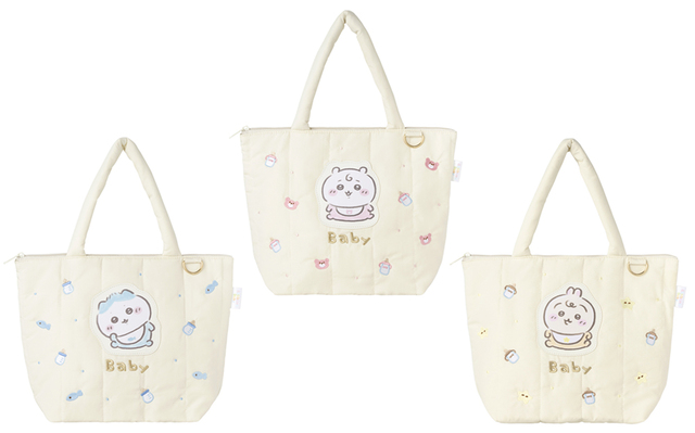 「ちいかわベビー」キルティングトートバッグ 各3,300円
