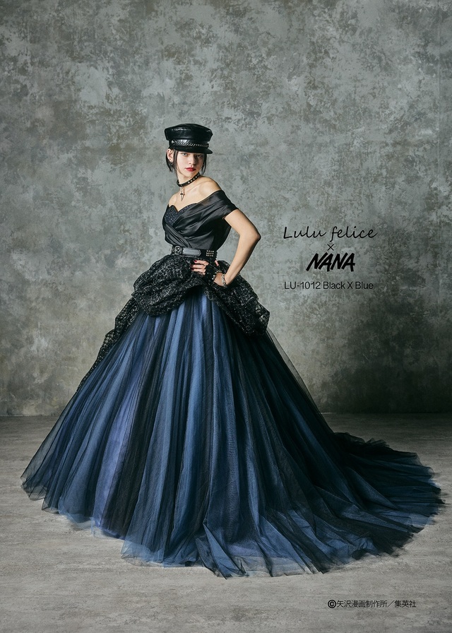 「Lulu felice×NANA」新作ウェディングドレス　LU-1012_BlackXBlue